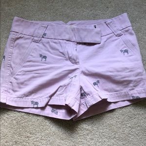 J Crew Zebra Chino Short in Lavender Size 0